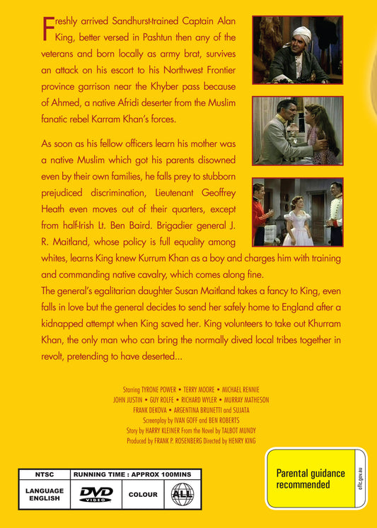 Buy Online King of the Khyber Rifles (1953) - DVD - Tyrone Power, Terry Moore | Best Shop for Old classic and hard to find movies on DVD - Timeless Classic DVD