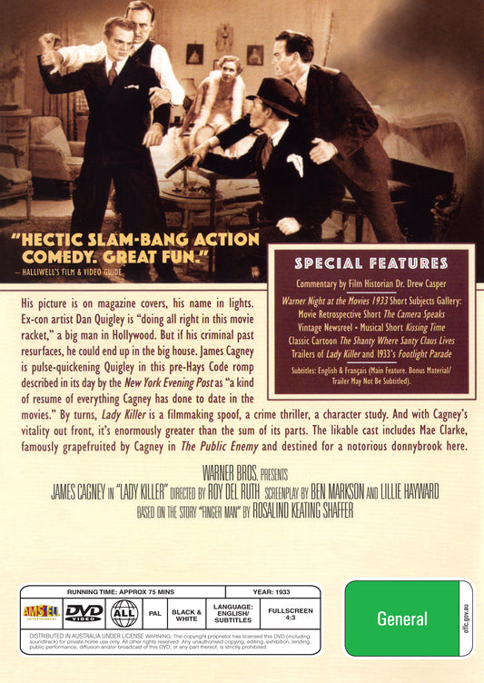 Buy Online Lady Killer (1933) - DVD - James Cagney, Mae Clarke | Best Shop for Old classic and hard to find movies on DVD - Timeless Classic DVD