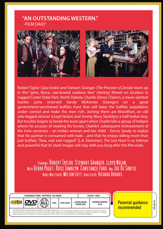 Buy Online The Last Hunt (1956) - DVD - Robert Taylor, Stewart Granger | Best Shop for Old classic and hard to find movies on DVD - Timeless Classic DVD