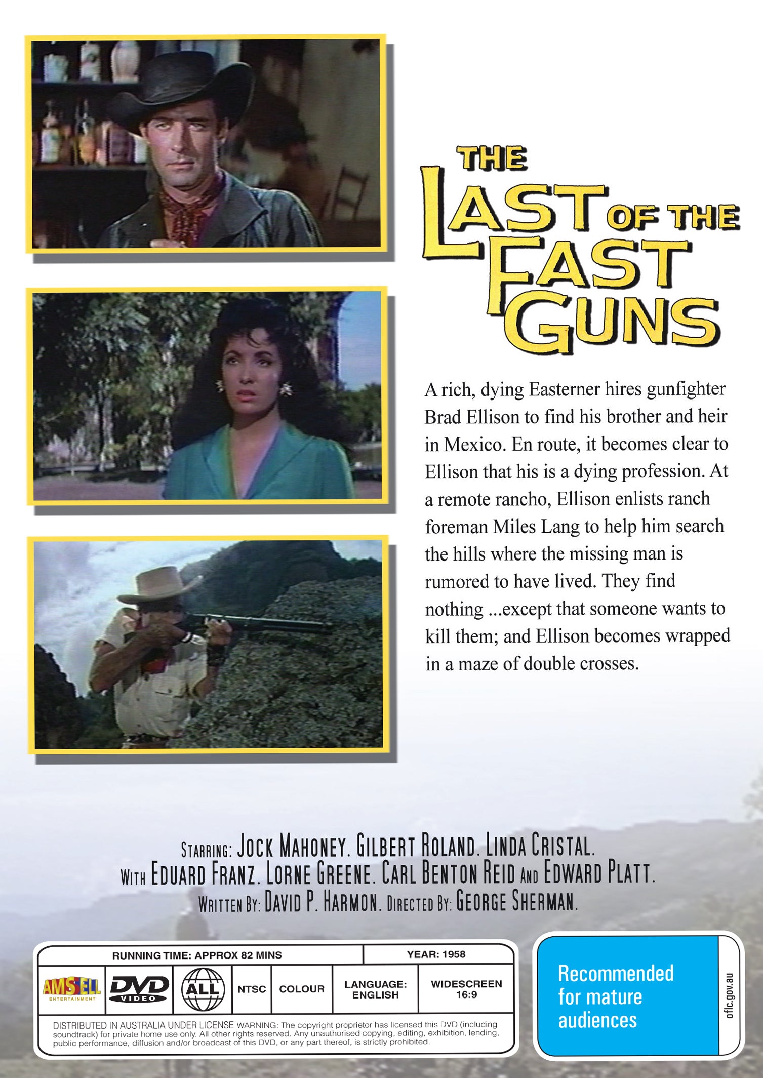 Buy Online The Last of the Fast Guns (1958) - DVD -  Jock Mahoney | Best Shop for Old classic and hard to find movies on DVD - Timeless Classic DVD