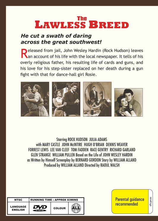 Buy Online The Lawless Breed (1952) - DVD - Rock Hudson, Julie Adams | Best Shop for Old classic and hard to find movies on DVD - Timeless Classic DVD
