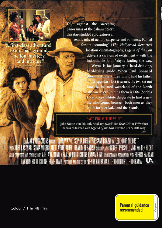 Buy Online Legend of the Lost (1957) - DVD - John Wayne, Sophia Loren | Best Shop for Old classic and hard to find movies on DVD - Timeless Classic DVD