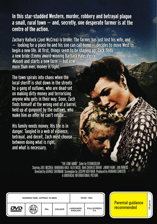 Buy Online The Lone Hand (1953) - DVD -  Joel McCrea, Barbara Hale | Best Shop for Old classic and hard to find movies on DVD - Timeless Classic DVD