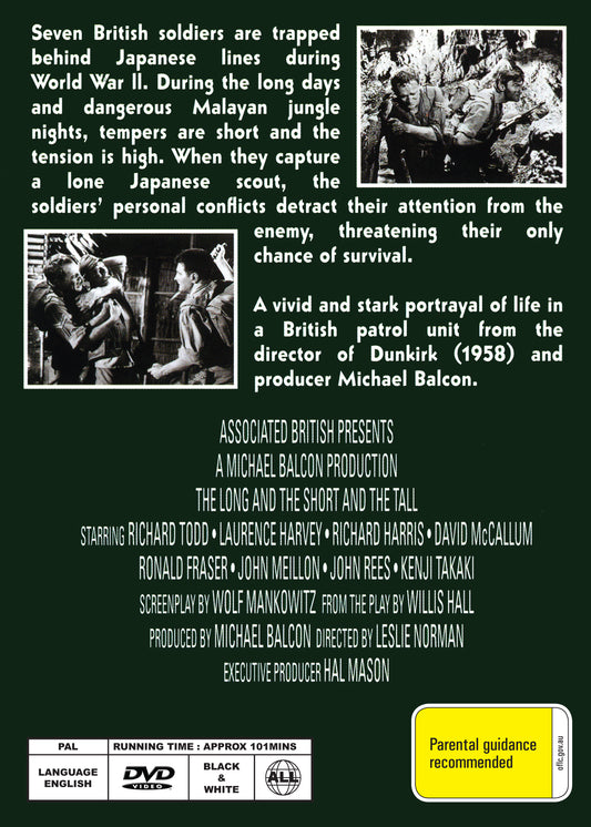 Buy Online The Long and the Short and the Tall  (1961) - DVD -  Richard Todd, Richard Harris | Best Shop for Old classic and hard to find movies on DVD - Timeless Classic DVD