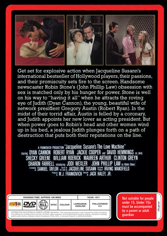 Buy Online The Love Machine (1971) - DVD - John Phillip Law, Dyan Cannon | Best Shop for Old classic and hard to find movies on DVD - Timeless Classic DVD