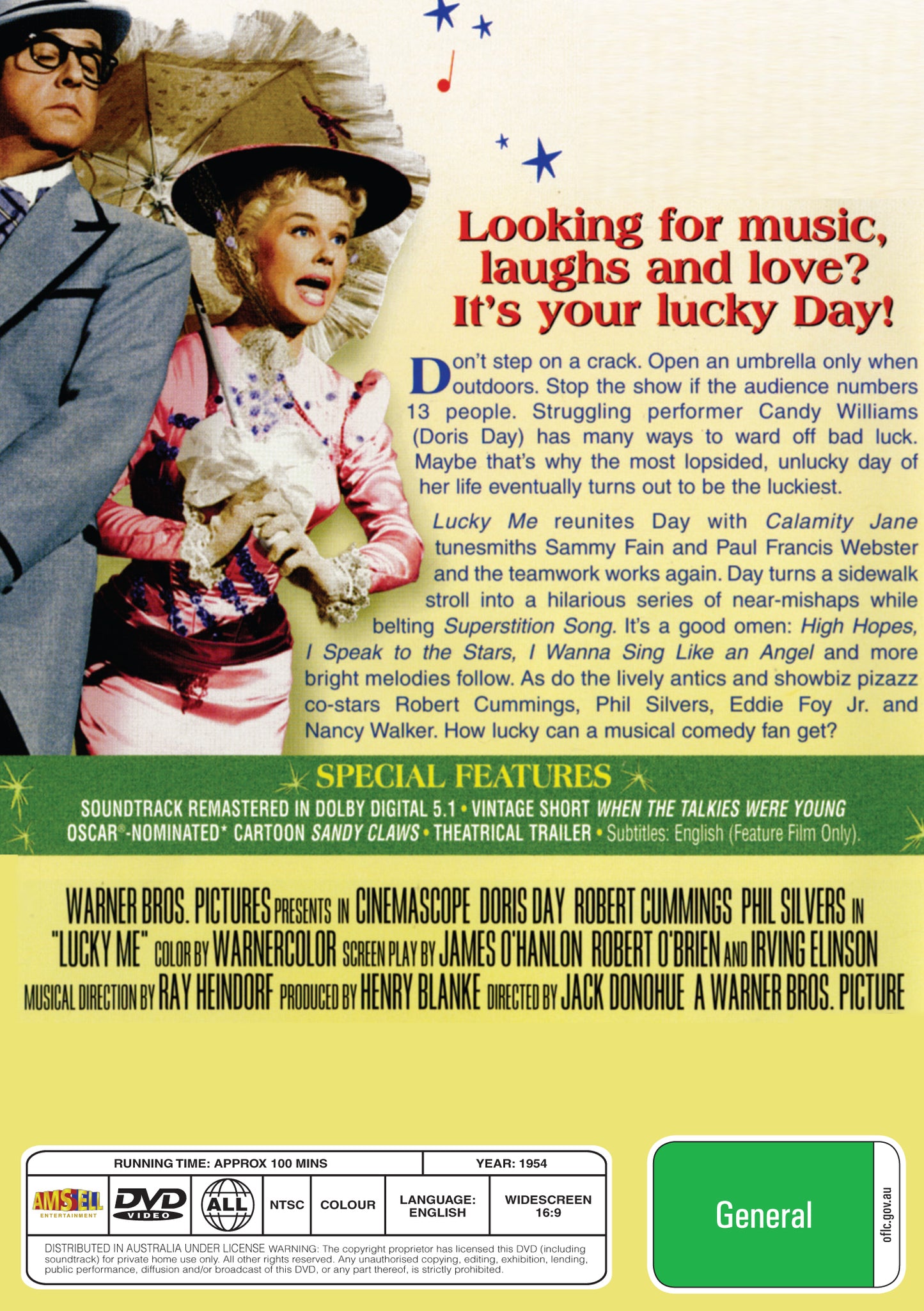 Buy Online Lucky Me (1954) - DVD - Doris Day, Robert Cummings | Best Shop for Old classic and hard to find movies on DVD - Timeless Classic DVD