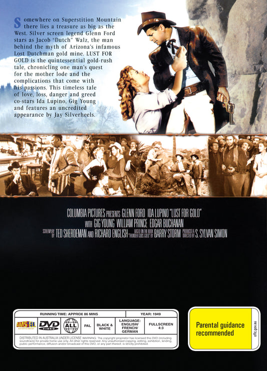 Buy Online Lust for Gold (1949) - DVD -   Ida Lupino, Glenn Ford | Best Shop for Old classic and hard to find movies on DVD - Timeless Classic DVD