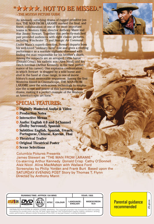 Buy Online The Man from Laramie (1955) - DVD - James Stewart, Arthur Kennedy | Best Shop for Old classic and hard to find movies on DVD - Timeless Classic DVD