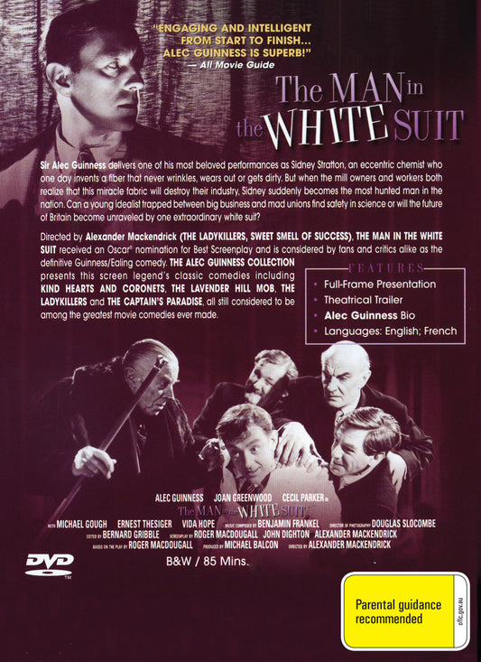 Buy Online The Man in the White Suit (1951) - DVD - Alec Guinness, Joan Greenwood | Best Shop for Old classic and hard to find movies on DVD - Timeless Classic DVD