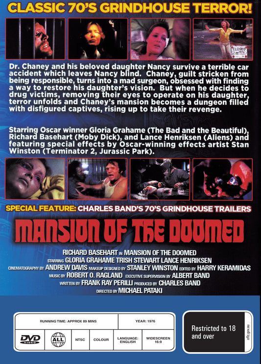 Buy Online Mansion of the Doomed (1976) - DVD - Richard Basehart, Gloria Grahame | Best Shop for Old classic and hard to find movies on DVD - Timeless Classic DVD