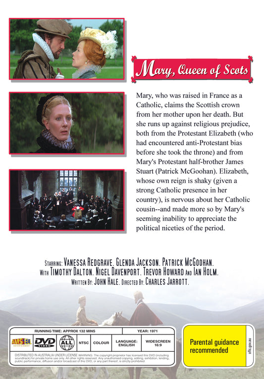 Buy Online Mary, Queen of Scots (1971) - DVD -  Vanessa Redgrave, Glenda Jackson | Best Shop for Old classic and hard to find movies on DVD - Timeless Classic DVD