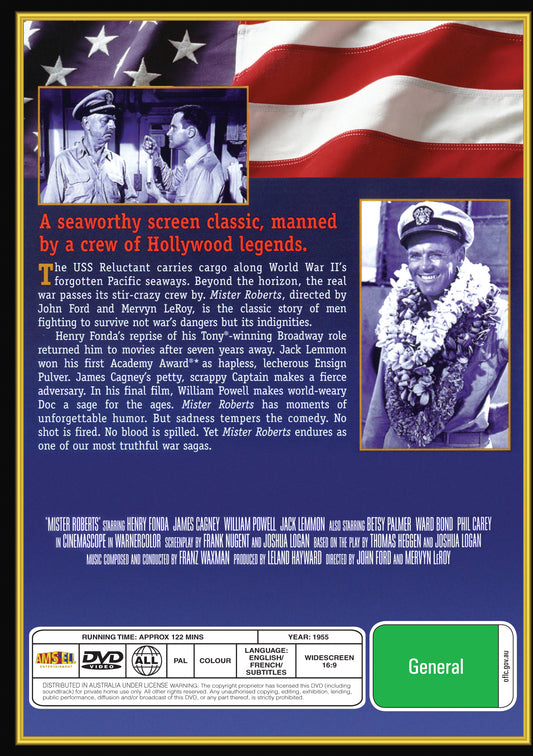 Buy Online Mister Roberts (1955) - DVD - Henry Fonda, James Cagney | Best Shop for Old classic and hard to find movies on DVD - Timeless Classic DVD