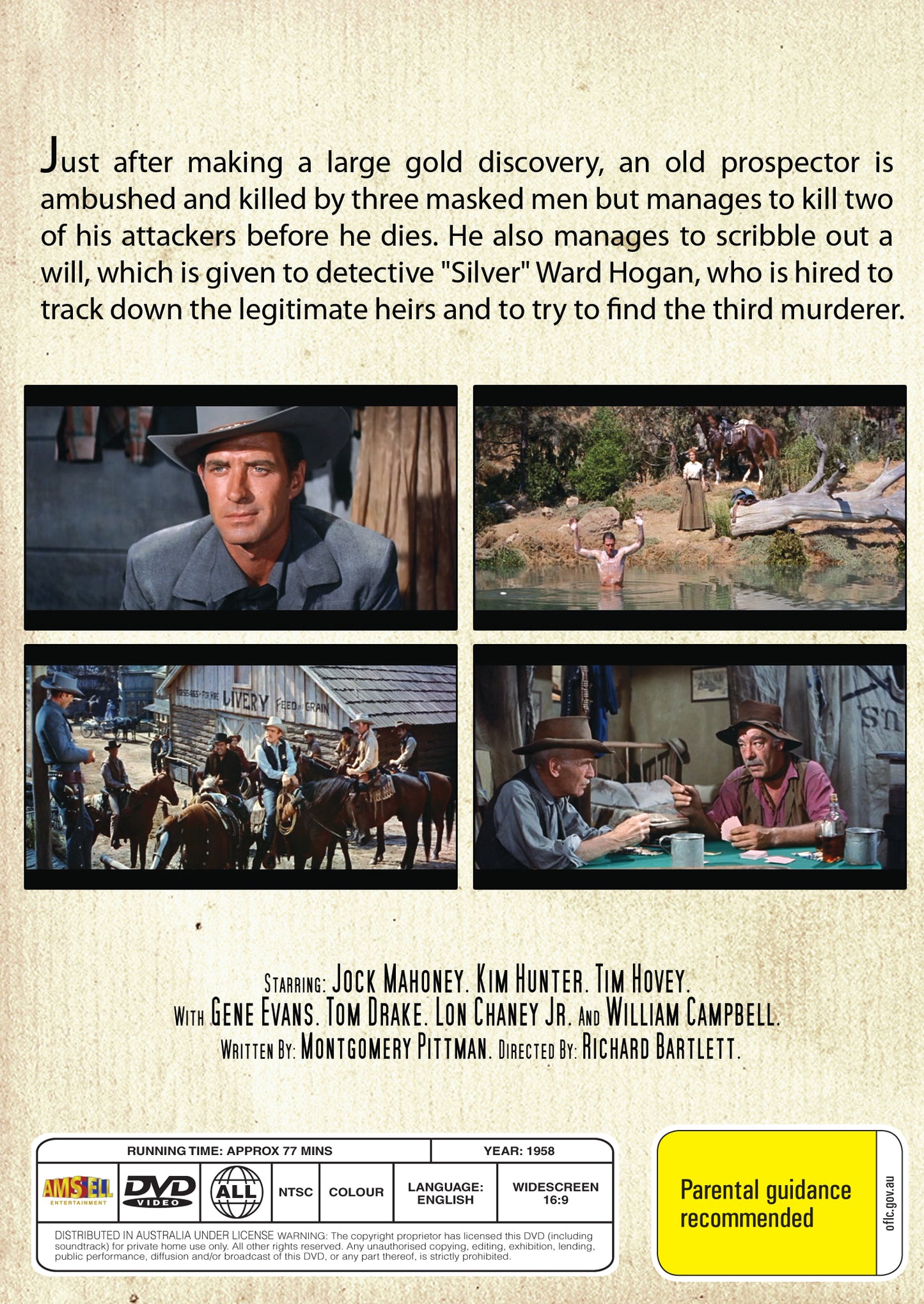 Buy Online Money, Women and Guns (1958) - DVD - Jock Mahoney, Kim Hunter | Best Shop for Old classic and hard to find movies on DVD - Timeless Classic DVD