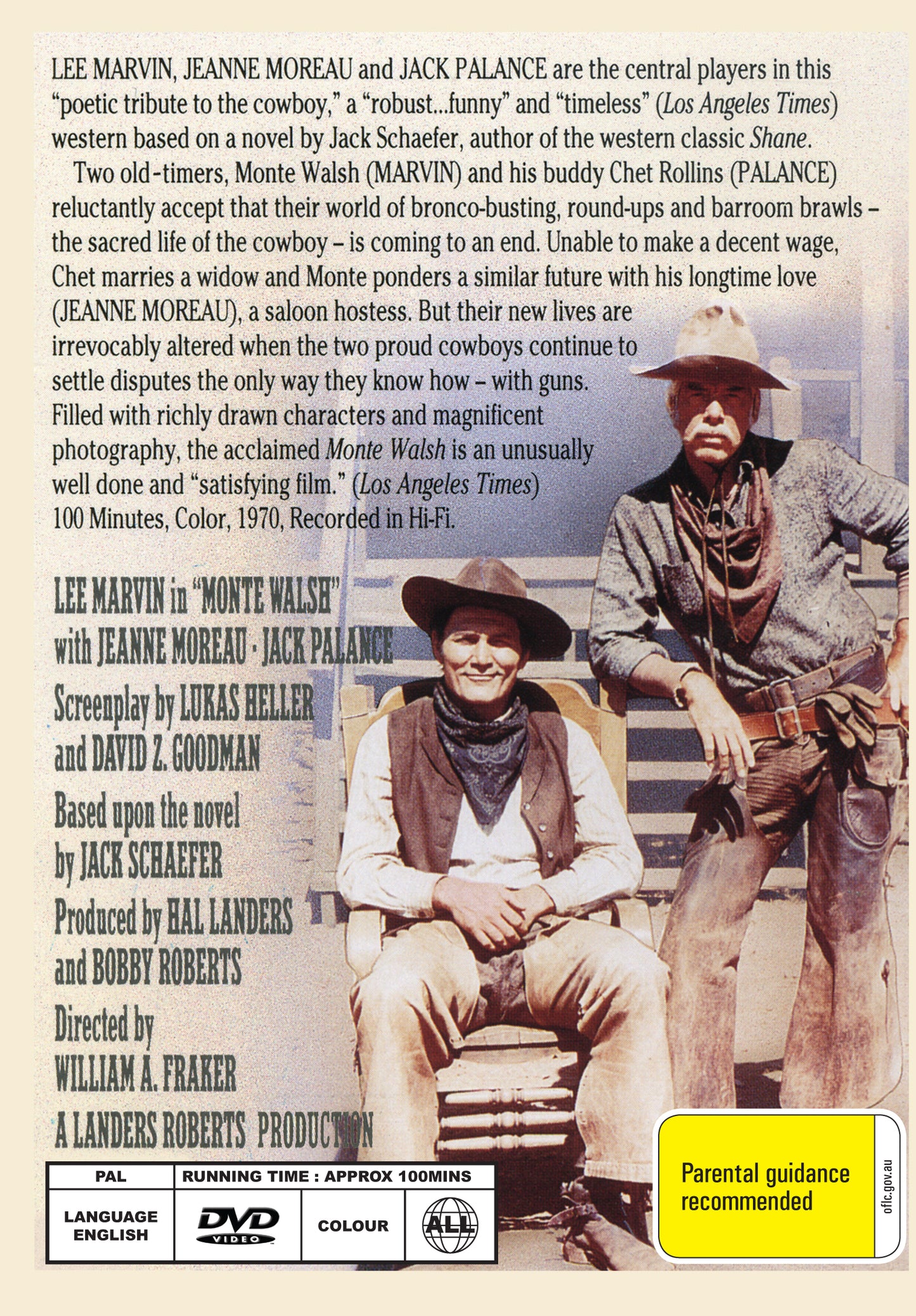 Buy Online Monte Walsh (1970) - DVD - Lee Marvin, Jeanne Moreau | Best Shop for Old classic and hard to find movies on DVD - Timeless Classic DVD