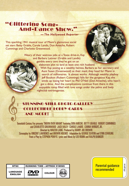 Buy Online Moon Over Miami (1941) - DVD - Don Ameche, Betty Grable | Best Shop for Old classic and hard to find movies on DVD - Timeless Classic DVD