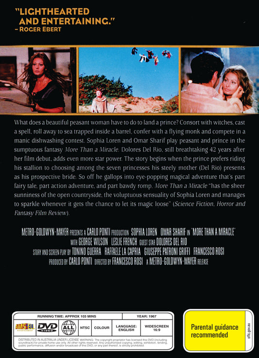Buy Online More Than a Miracle (1967) - DVD - Sophia Loren, Omar Sharif | Best Shop for Old classic and hard to find movies on DVD - Timeless Classic DVD