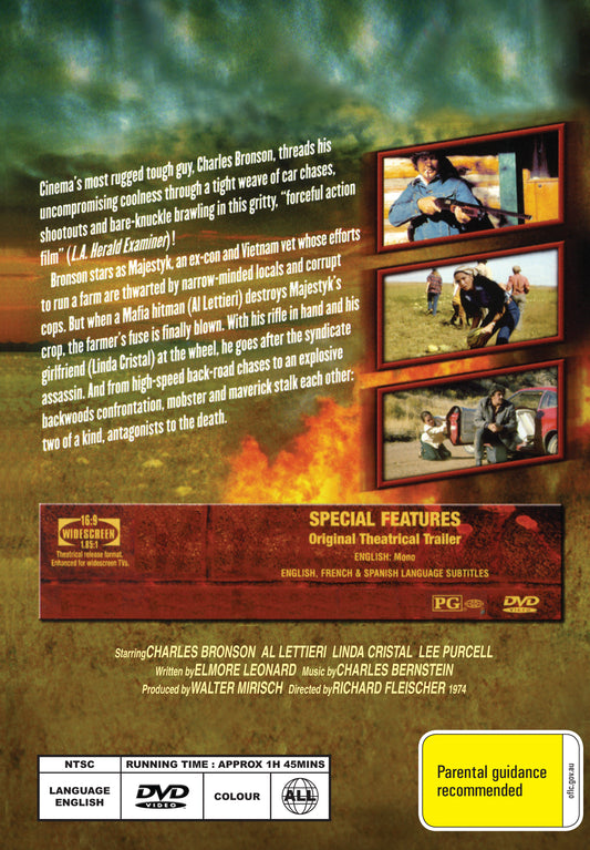 Buy Online Mr. Majestyk (1974) - DVD - Charles Bronson, Linda Cristal | Best Shop for Old classic and hard to find movies on DVD - Timeless Classic DVD