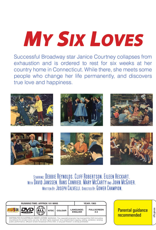 Buy Online My Six Loves (1963) - DVD - Debbie Reynolds, Cliff Robertson | Best Shop for Old classic and hard to find movies on DVD - Timeless Classic DVD