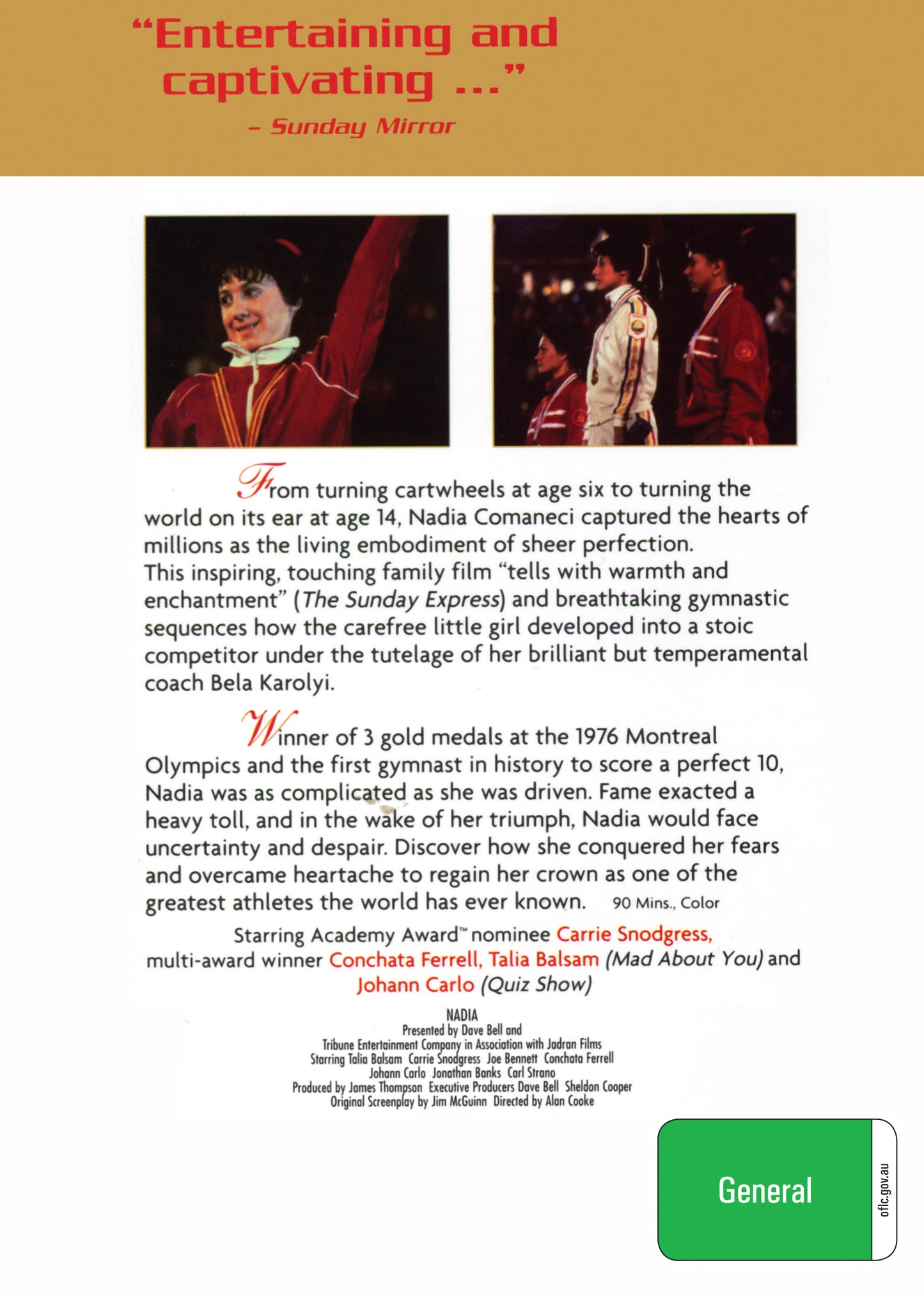 Buy Online NADIA - Nadia Comeneci, Talia Balsam, Jonathan Banks - True Story - DVD | Best Shop for Old classic and hard to find movies on DVD - Timeless Classic DVD