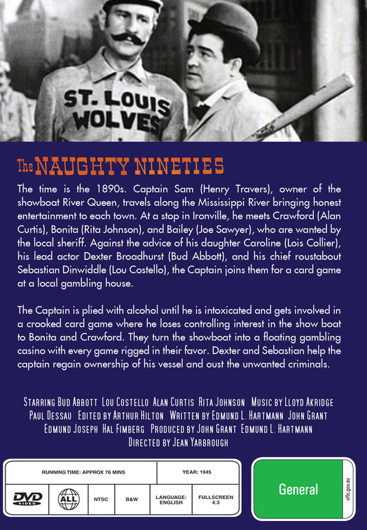Buy Online The Naughty Nineties (1945) - DVD - Bud Abbott, Lou Costello | Best Shop for Old classic and hard to find movies on DVD - Timeless Classic DVD
