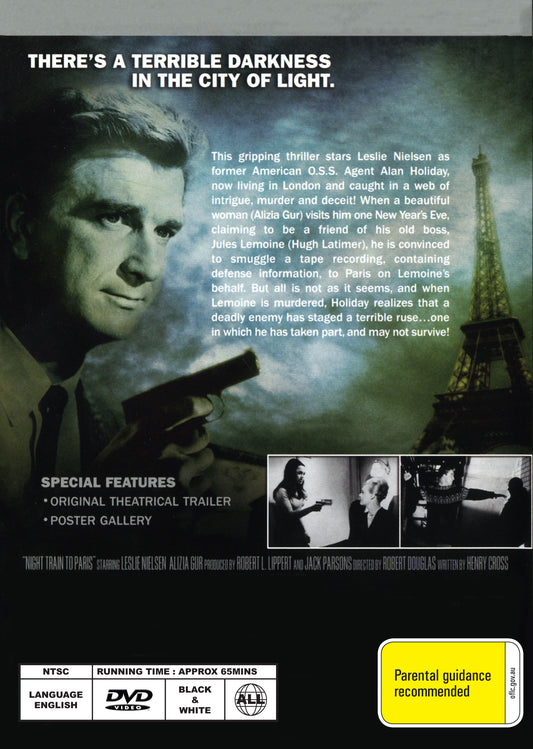 Buy Online Night Train to Paris (1964) - DVD - Leslie Nielsen, Aliza Gur | Best Shop for Old classic and hard to find movies on DVD - Timeless Classic DVD