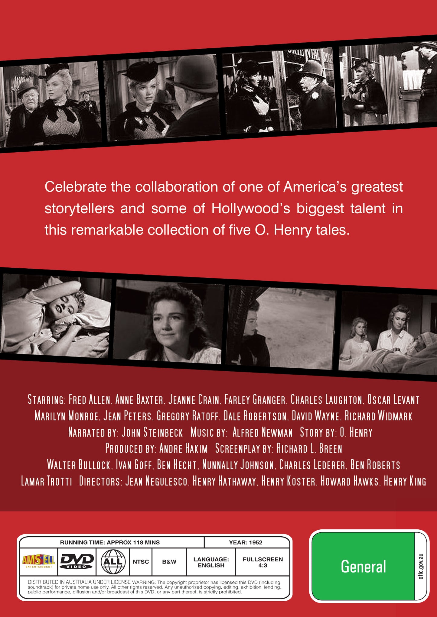 Buy Online O. Henry's Full House (1952) - DVD - Fred Allen, Anne Baxter | Best Shop for Old classic and hard to find movies on DVD - Timeless Classic DVD