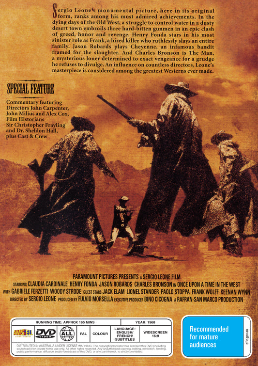 Buy Online Once Upon a Time in the West (1968) - DVD - Henry Fonda, Charles Bronson | Best Shop for Old classic and hard to find movies on DVD - Timeless Classic DVD