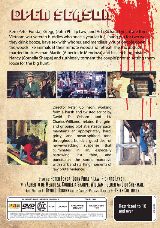 Buy Online Open Season (1974) - DVD -  Peter Fonda, John Phillip Law | Best Shop for Old classic and hard to find movies on DVD - Timeless Classic DVD