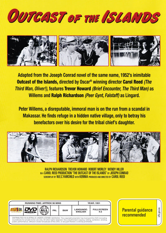 Buy Online Outcast of the Islands (1951) - DVD - Ralph Richardson, Trevor Howard | Best Shop for Old classic and hard to find movies on DVD - Timeless Classic DVD