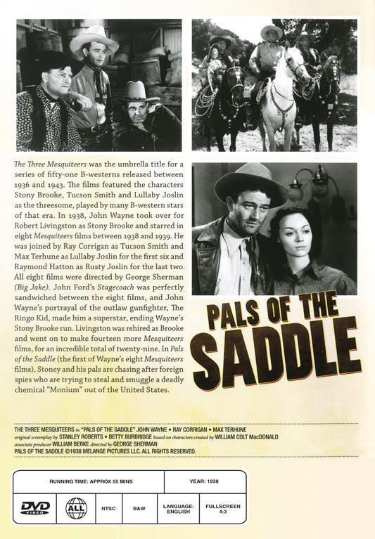 Buy Online Pals of the Saddle (1938) - DVD - John Wayne, Ray Corrigan | Best Shop for Old classic and hard to find movies on DVD - Timeless Classic DVD