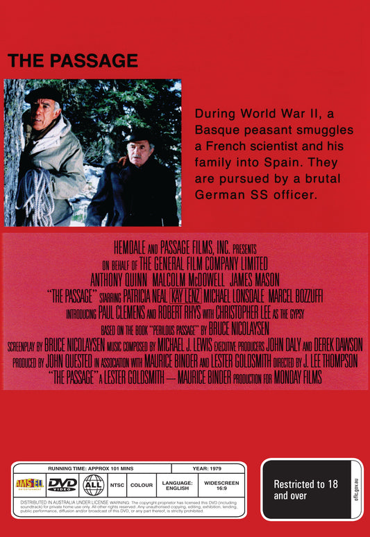 Buy Online The Passage (1979) - DVD - Anthony Quinn, James Mason | Best Shop for Old classic and hard to find movies on DVD - Timeless Classic DVD