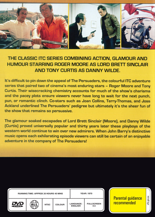 Buy Online The Persuaders!  - DVD - Tony Curtis, Roger Moore | Best Shop for Old classic and hard to find movies on DVD - Timeless Classic DVD