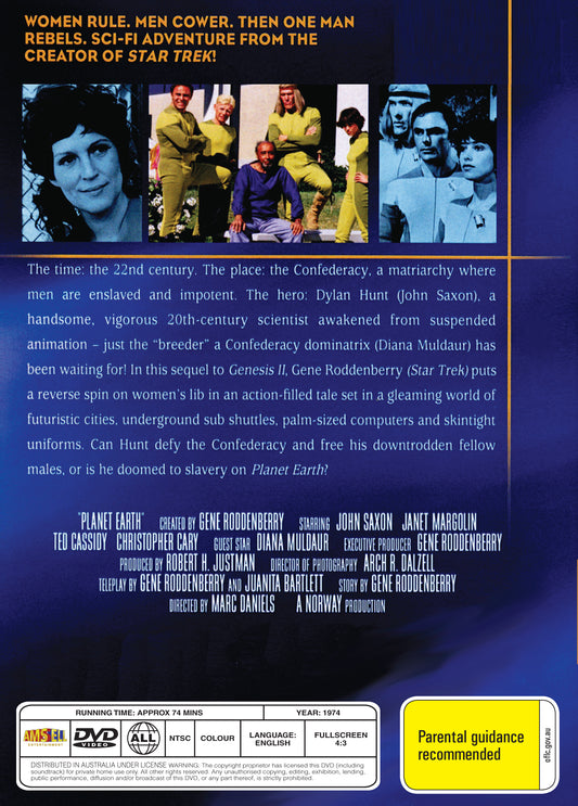 Buy Online Planet Earth (1974) - DVD - John Saxon, Janet Margolin | Best Shop for Old classic and hard to find movies on DVD - Timeless Classic DVD