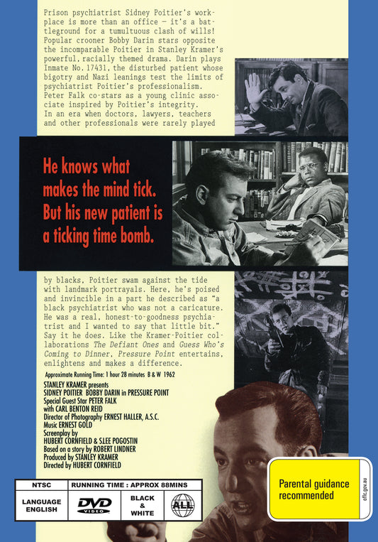 Buy Online Pressure Point (1962) - DVD - Sidney Poitier, Bobby Darin | Best Shop for Old classic and hard to find movies on DVD - Timeless Classic DVD