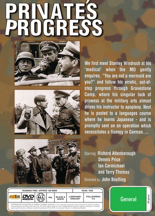 Buy Online Private's Progress (1956) - DVD - Ian Carmichael, Ronald Adam | Best Shop for Old classic and hard to find movies on DVD - Timeless Classic DVD
