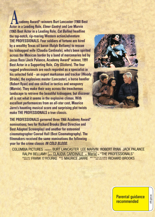 Buy Online The Professionals (1966) - DVD - Burt Lancaster, Lee Marvin | Best Shop for Old classic and hard to find movies on DVD - Timeless Classic DVD
