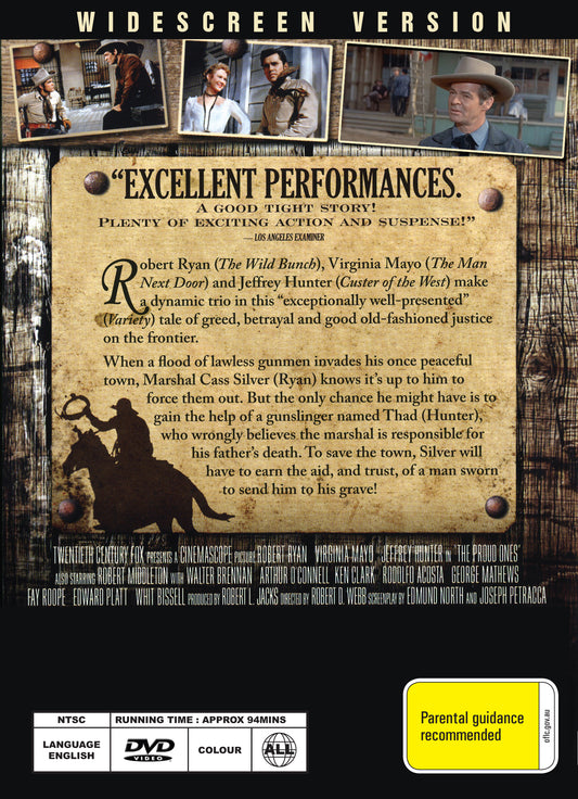 Buy Online The Proud Ones (1956) - DVD - Robert Ryan, Virginia Mayo | Best Shop for Old classic and hard to find movies on DVD - Timeless Classic DVD