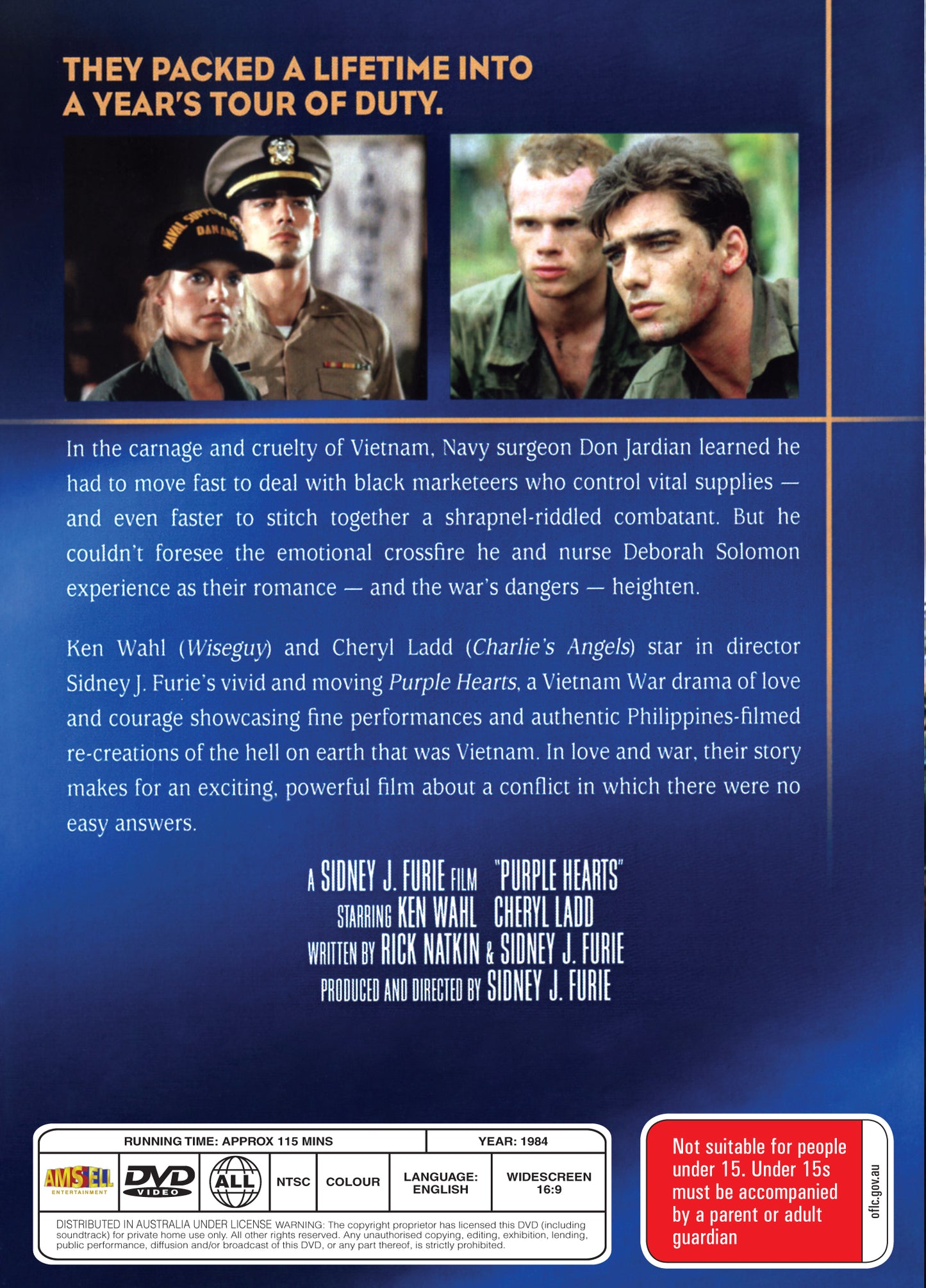 Buy Online Purple Hearts (1984)- DVD - Ken Wahl, Cheryl Ladd | Best Shop for Old classic and hard to find movies on DVD - Timeless Classic DVD