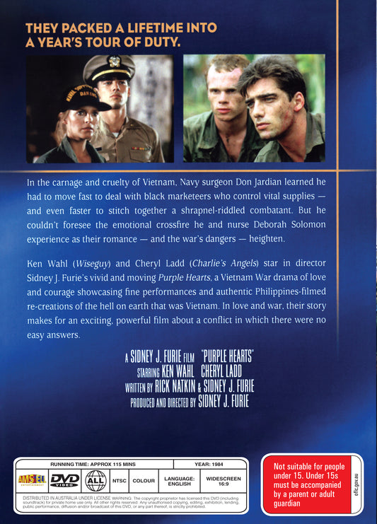 Buy Online Purple Hearts (1984)- DVD -  Ken Wahl, Cheryl Ladd | Best Shop for Old classic and hard to find movies on DVD - Timeless Classic DVD