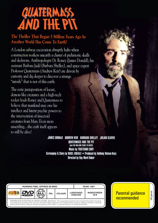 Buy Online Quatermass and the Pit (1967) - DVD - James Donald, Andrew Keir | Best Shop for Old classic and hard to find movies on DVD - Timeless Classic DVD