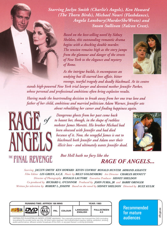 Buy Online Rage of Angels: The Story Continues (1986) - DVD -  Jaclyn Smith, Ken Howard | Best Shop for Old classic and hard to find movies on DVD - Timeless Classic DVD