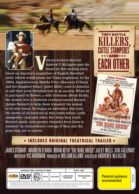 Buy Online The Rare Breed (1966) - DVD - James Stewart, Maureen O'Hara | Best Shop for Old classic and hard to find movies on DVD - Timeless Classic DVD