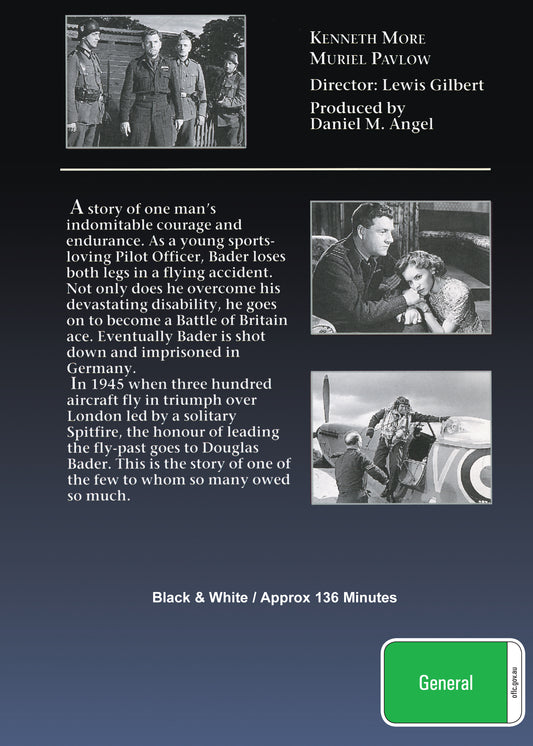 Buy Online Reach for the Sky (1956) - DVD - Kenneth More, Muriel Pavlow | Best Shop for Old classic and hard to find movies on DVD - Timeless Classic DVD