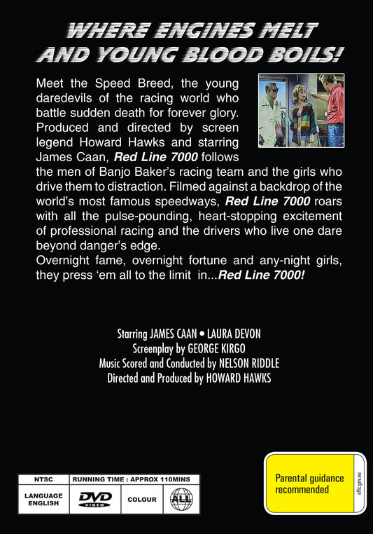 Buy Online Red Line 7000 (1965) - DVD - James Caan, Laura Devon | Best Shop for Old classic and hard to find movies on DVD - Timeless Classic DVD