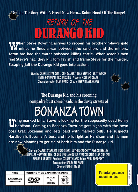 Buy Online The Return of the Durango Kid (1945) & Bonanza Town (1945) - DVD | Best Shop for Old classic and hard to find movies on DVD - Timeless Classic DVD