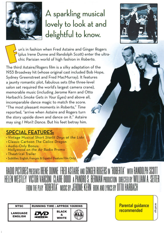 Buy Online Roberta (1935) - DVD - Fred Astaire, Ginger Rogers | Best Shop for Old classic and hard to find movies on DVD - Timeless Classic DVD
