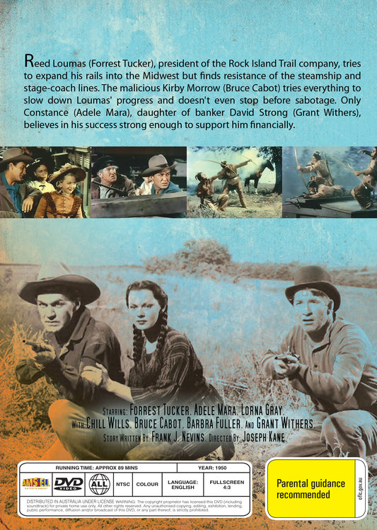Buy Online Rock Island Trail (1950) - DVD - Forrest Tucker, Adele Mara | Best Shop for Old classic and hard to find movies on DVD - Timeless Classic DVD