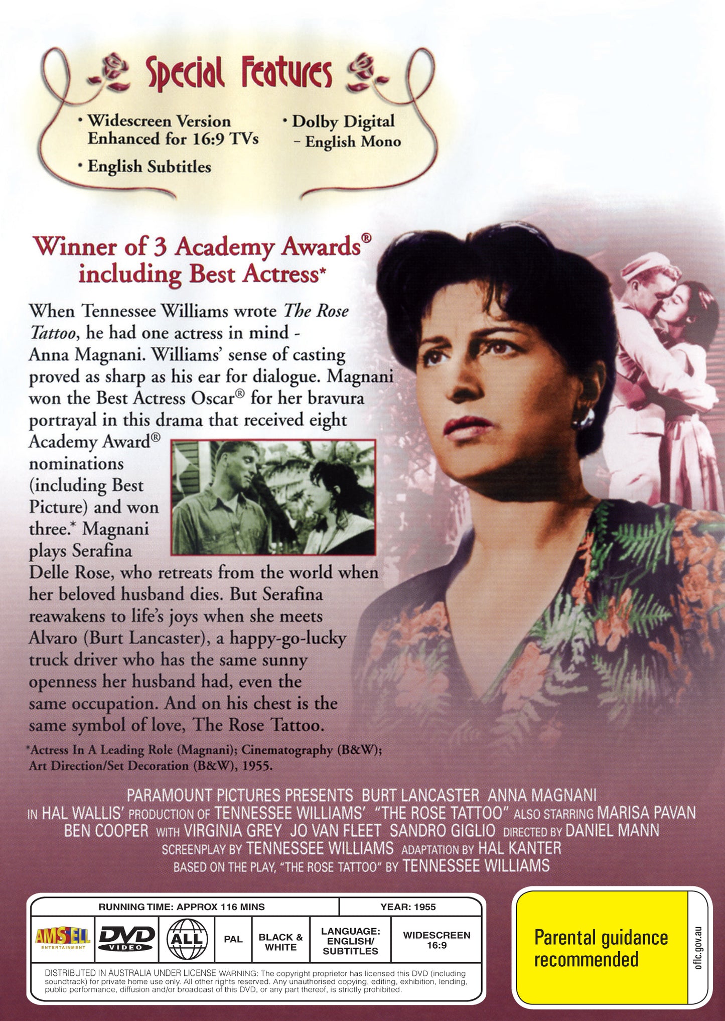 Buy Online The Rose Tattoo (1955) - DVD - Anna Magnani, Burt Lancaster | Best Shop for Old classic and hard to find movies on DVD - Timeless Classic DVD