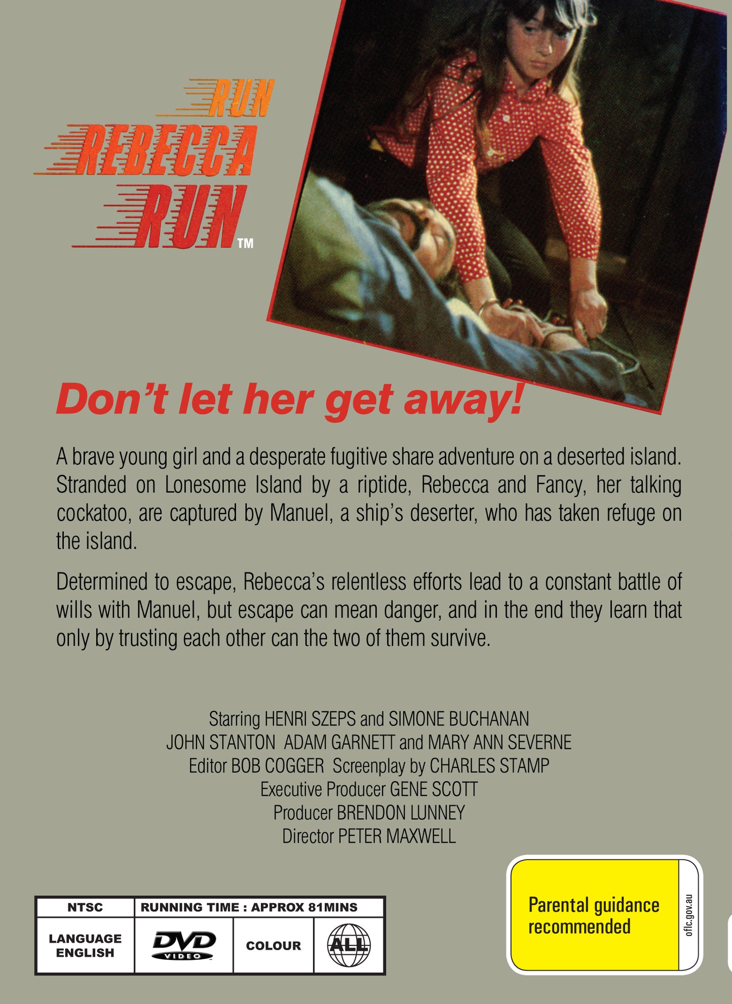 Buy Online Run Rebecca, Run! - DVD - Simone Buchanan, Henri Szeps | Best Shop for Old classic and hard to find movies on DVD - Timeless Classic DVD