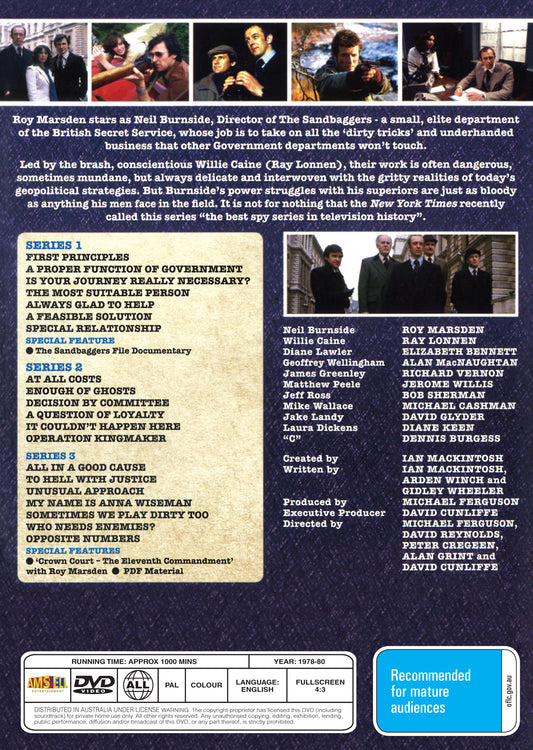 Buy Online The Sandbaggers (1978) - DVD - Roy Marsden, Ray Lonnen | Best Shop for Old classic and hard to find movies on DVD - Timeless Classic DVD